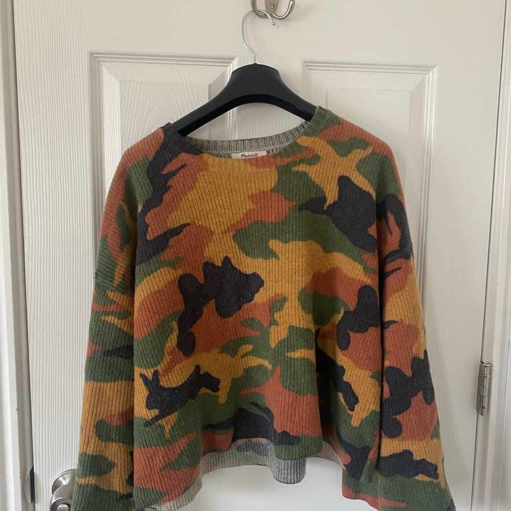 Madewell camo sweater